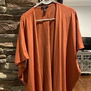 Rust colored suede cardigan